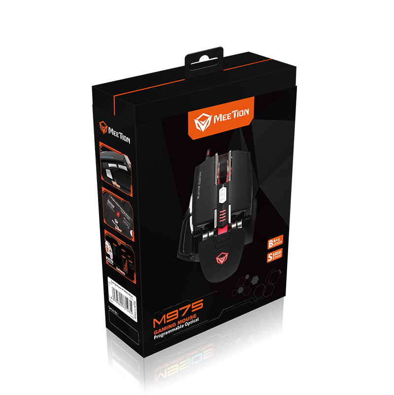 MeeTion MT-M990S RGB Programmable Gaming Mouse black/white