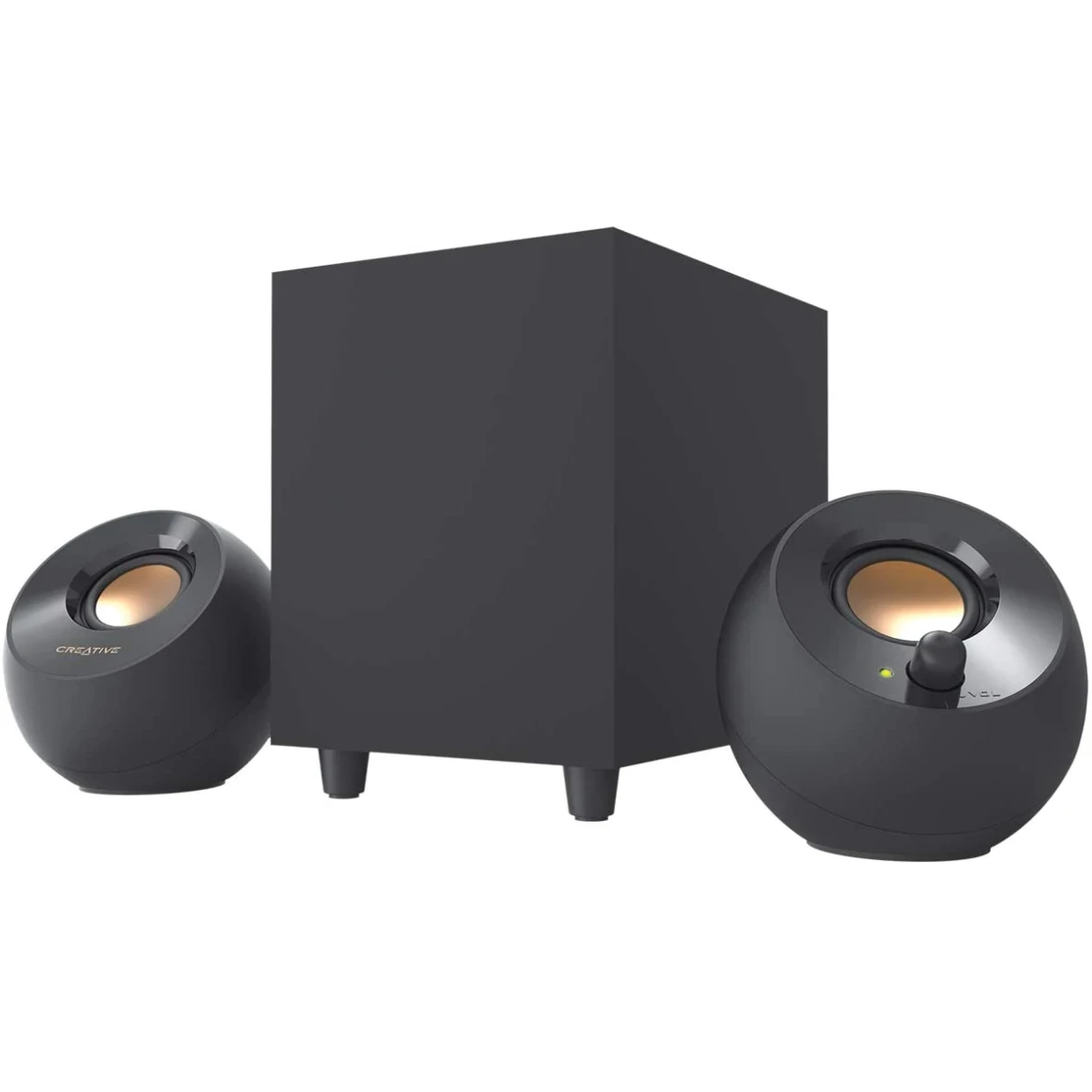 Creative Pebble Plus 2.1 USB Powered Desktop Speakers Far Field Drivers Powerful lowering subwoofer | The Creative Pebble Plus features a new independent 4 '' design for remarkable power and depth, pr