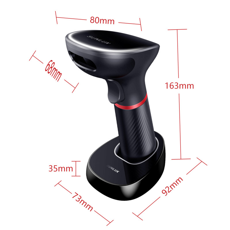 SUNLUX XL-9610 2D Barcode Scanner (2200mAh Battery Capacity Transfer distance 2.4G: 150M & Bluetooth:10M With memory, can store 100,000 EAN-13 barcode Long working time: one full charge suppo product thumbnail 4