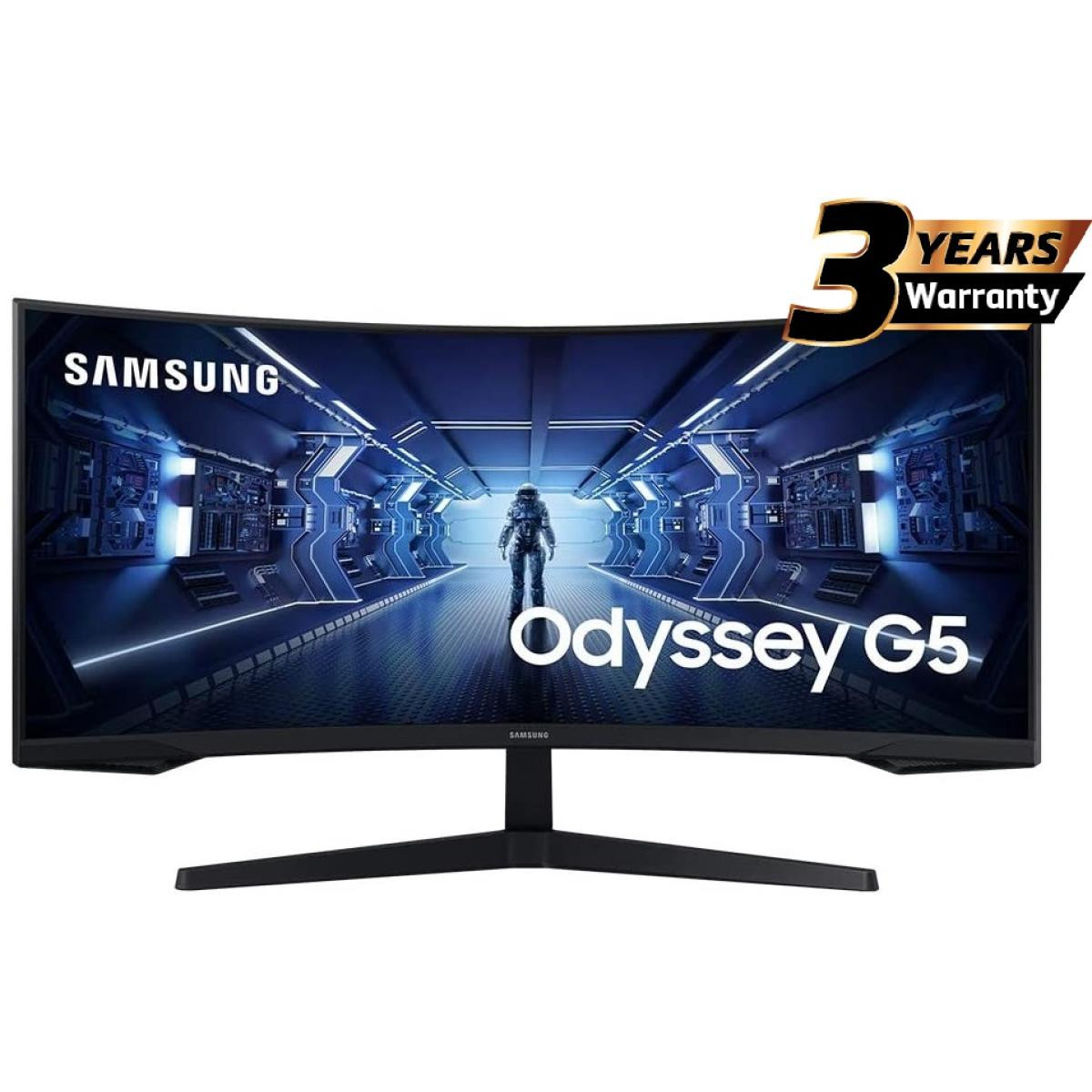 SAMSUNG 34" Odyssey G5 (LC34G55TWWMXZN) UWQHD (3440 X 1440) VA, HDR10 Gaming Monitor with 1000R Curved Screen, 165Hz, 1ms, FreeSync Premium
