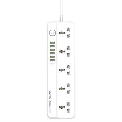 Power Strip SC5614 LDNIO 5 AC Outlets Universal SC5614 Fast Charging Power Strip with 5 Universal Outlets and 6USB ports 2M Power Cord Extension Socket