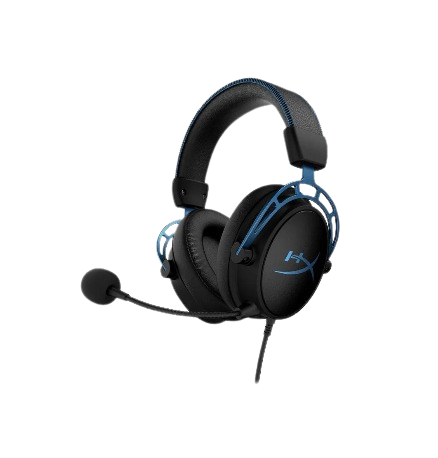 HyperX Cloud Alpha S - PC Gaming Headset, 7.1 Surround Sound, Adjustable Bass, Dual Chamber Drivers, Chat Mixer, Breathable Leatherette, Memory Foam, and Noise Cancelling Microphone - Blue
