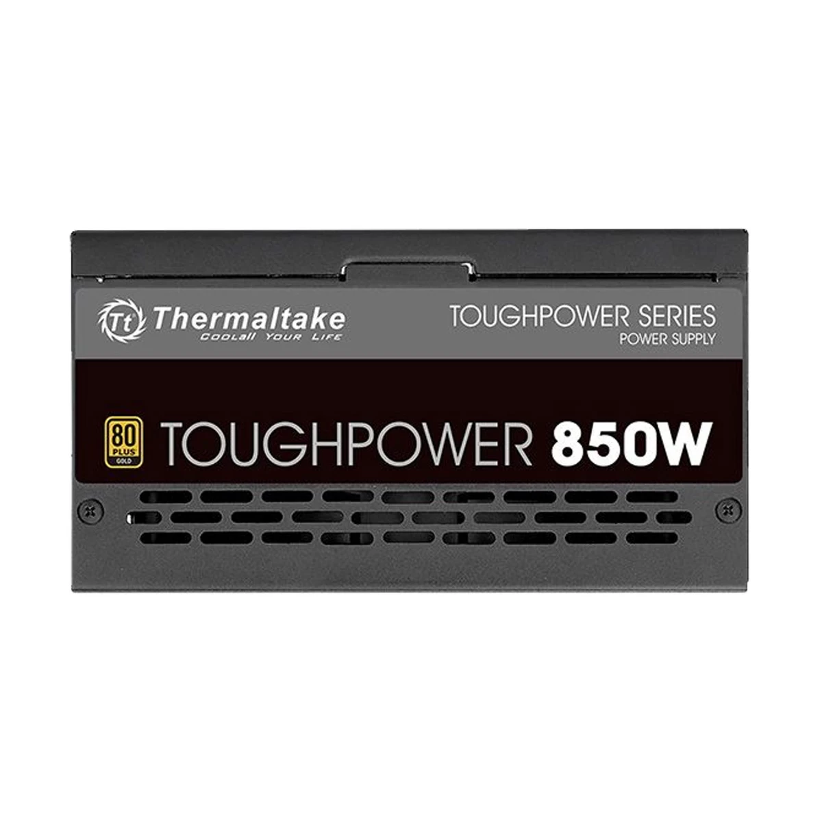 Thermaltake Toughpower GF1 850 Watt Power Supply, Full Modular, 80 Plus Gold, PSU, Single Rail, 70A, 140mm Fan, ATX, Black | PS-TPD-0850FNFAGK-1