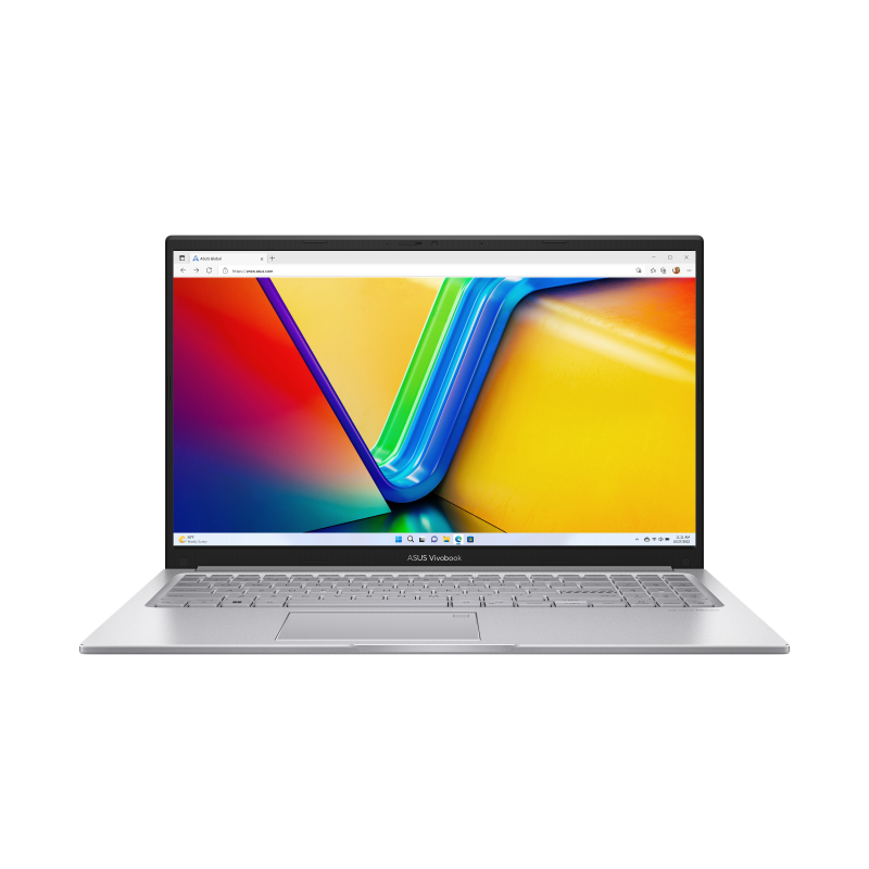 Asus Vivibook A1504V Intel® 13Th Gen Core I7-1355U, 16GB DDR4 RAM, 512GB NVMe® SSD, Intel® Iris™ Xe Graphics, 15.6 1920 x 1080 (FHD) IPS-Level, Windows 11 Home - Silver