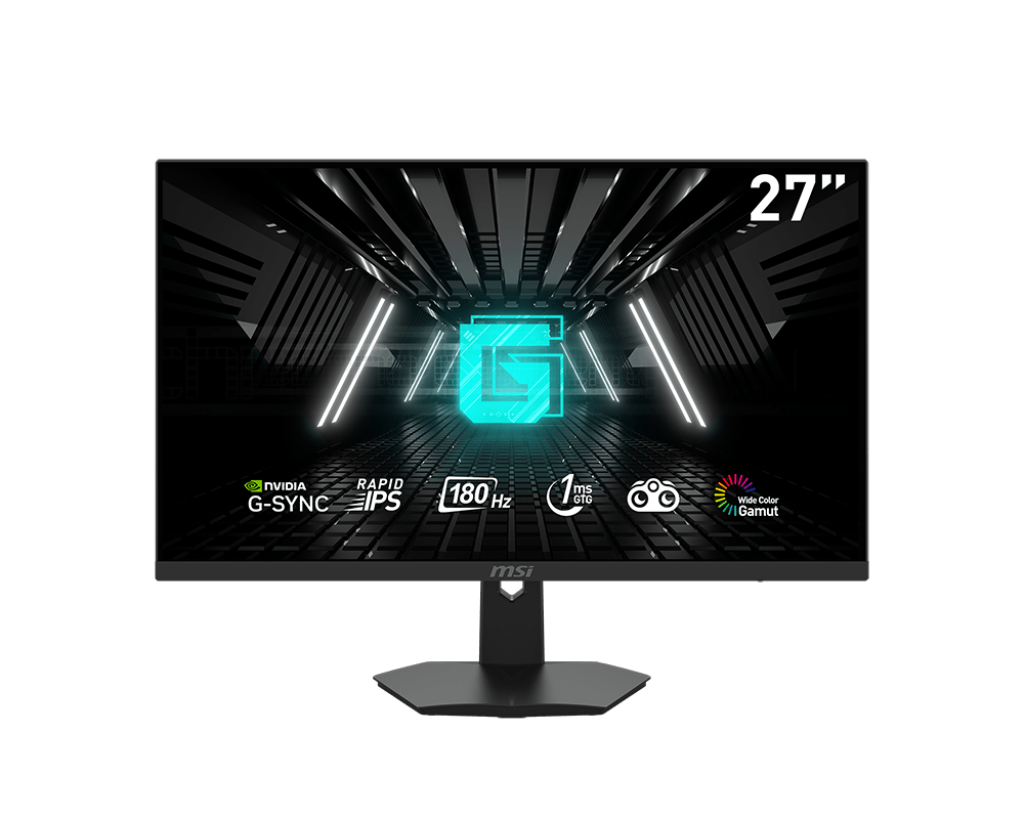MSI 27” FHD (1920 x 1080) Non-Glare with Super Narrow Bezel 180Hz 1ms 16:9 HDMI/DP G-sync Compatible HDR Ready HDR Ready IPS Gaming Monitor (G274F),Black