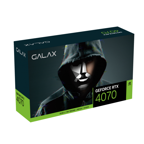 GALAX Geforce RTX 4070 1-Click OC 2X, 2X WINGS 2.0 Fans, DLSS 3.0, Ray Tracing, 12GB 192bit 504GB/s GDDR6X,  PCI-E 4.0,  HDMI 2.1/ DP1.4a