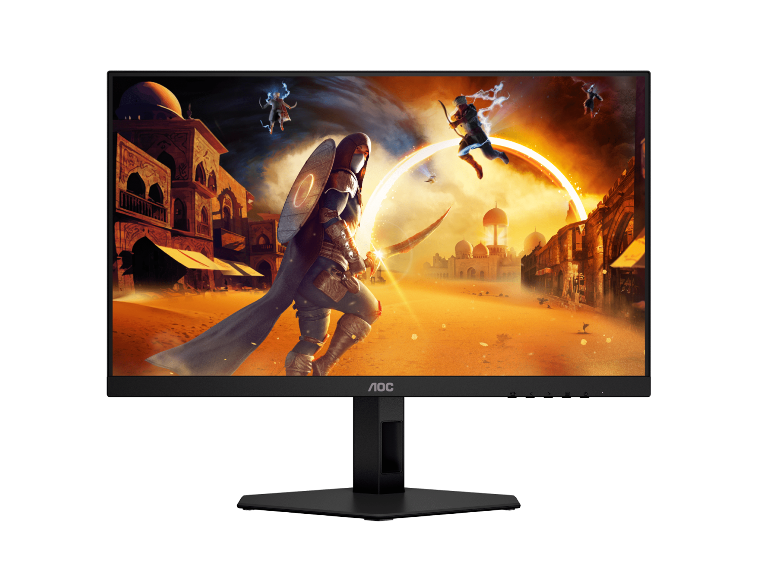 AOC 27G4 27" 1920 x 1080 (FHD) IPS 180Hz 0.5ms HDMI 2.0 \ DP 1.4 Flat Gaming Monitor with HDR10, Adaptive Sync & Adjustable Stand (Height Adjustment, Swivel, Tilt & Pivot) - Black