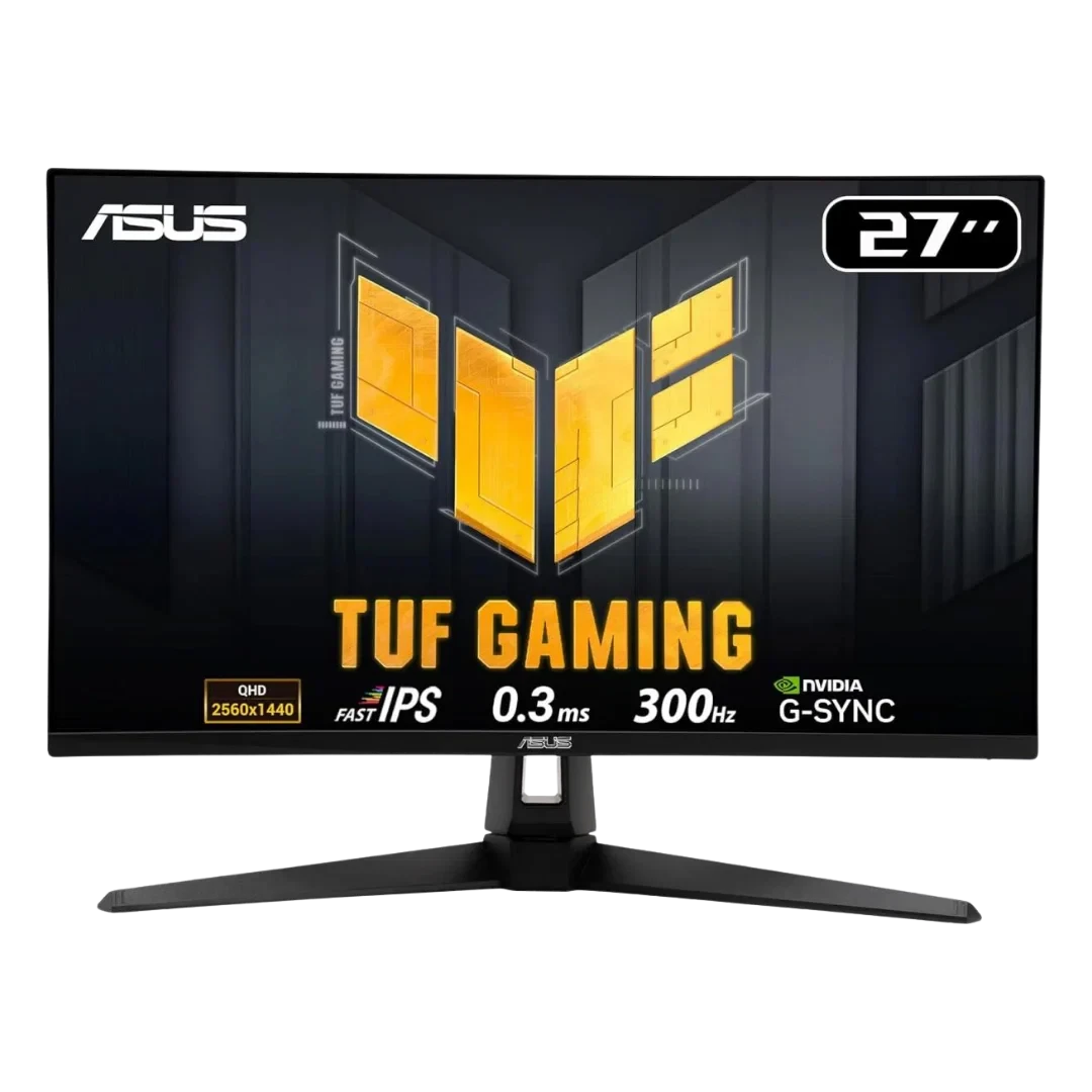 ASUS TUF Gaming VG27AQM5A Gaming Monitor 27" QHD(2560x1440), 300Hz, Fast IPS, ELMB Sync, 0.3ms (GTG) 95% DCI-P3, HDR10, Display Widget Center w/ Speakers
