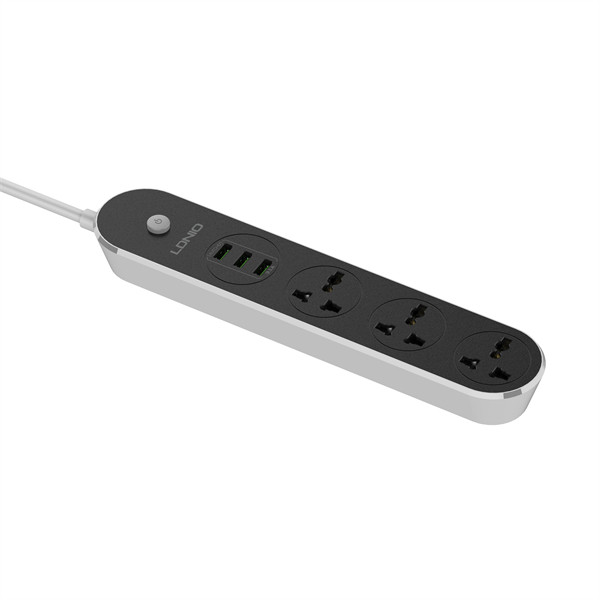 Power Strip SC3301 LDNIO 3 AC Outlets Universal  SC3301 Power Socket with 3 Outlets Power Strip Strip with 3 USB Ports 15.5W for Phone to Charge