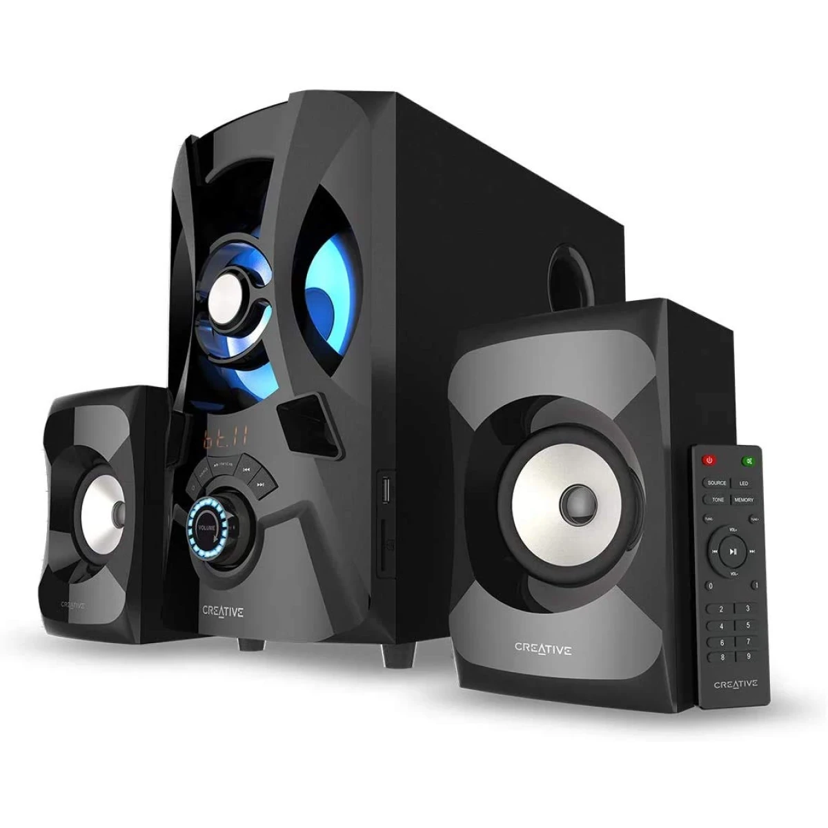 CREATIVE SBS E2900 2.1 Channel 120W Peak Bluetooth 5.0 Speaker System 2.1 POWERFUL SPEAKER SYSTEM WITH FAR-FIELD DRIVERS - Offers stunning and loud audio performance with 60W RMS and up to 120W Peak p