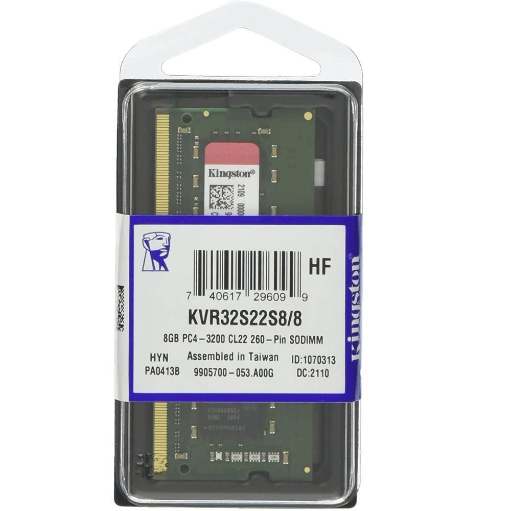 Kingston ValueRam 8GB 3200Mhz DDR4 SODIMM for Laptop KVR32S22S8/8