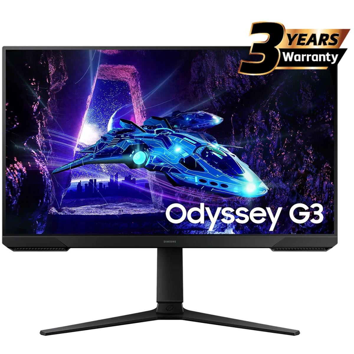 Samsung Odyssey G3 (LS24DG302EMXUE) 24" FHD 180Hz VA 1ms HDR10 sRGB 95% AMD FreeSync Premium - Flat Gaming Monitor w/ Ergonomic Stand
