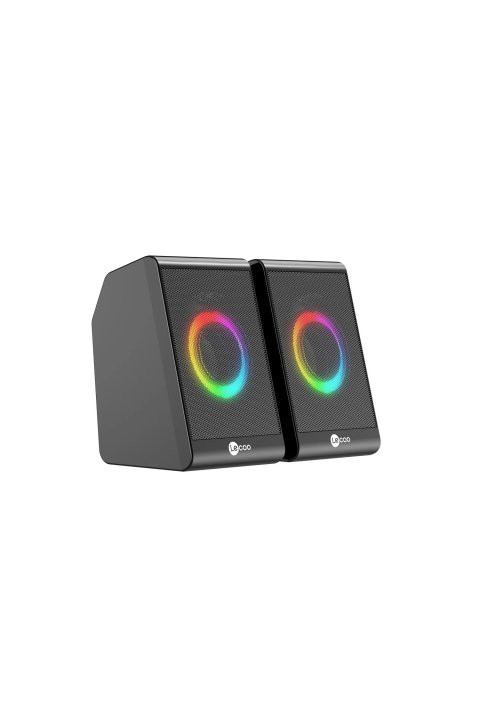 Lecoo DS100 1+1 RGB Aydınlatmalı Kablolu Stereo 6W Soundbar Masaüstü Hoparlör Siyah