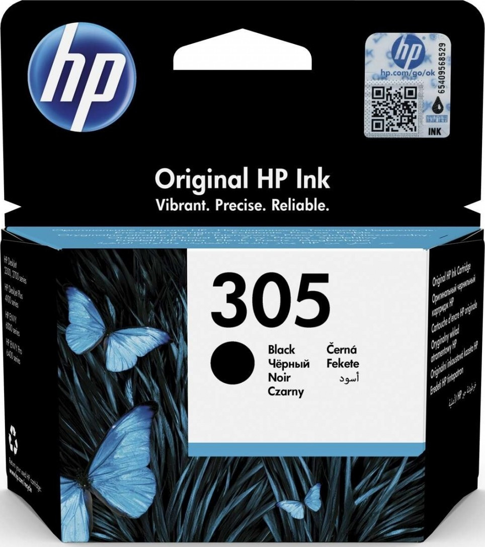 HP 305 Original Black ink Cartrdige For Use In HP Deskjet 2300 / 2700 / 4100 Series & HP Envy 6000 / 6400 Series