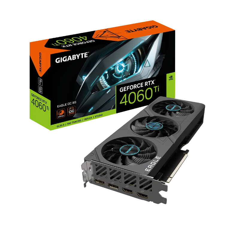 Gigabyte Geforce RTX 4060 Ti Eagle OC 8G (Rev. 1.0), 3X WINDFORCE Fans, DLSS 3.0, Ray Tracing, 8GB 128bit 288GB/s GDDR6,  PCI-E 4.0,  HDMI 2.1a/ DP1.4a