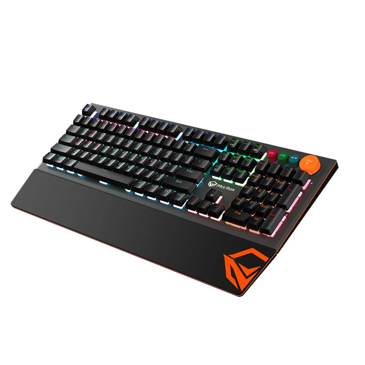 MeeTion MT-MK500 Detachable Palmrest RGB Mechanical Gaming Keyboard with Type C Cable