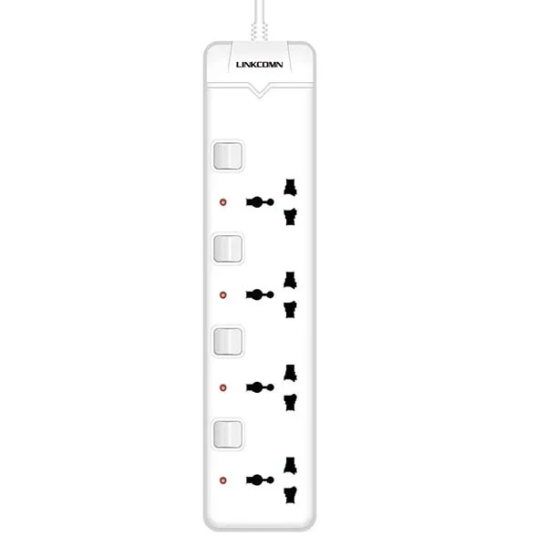 LINKCOMN LINKCOMN Power strip { 4 sockets / 2 USB outputs / 2 meters cable length / 2500W rated power / 10A rated current } LC-PS423