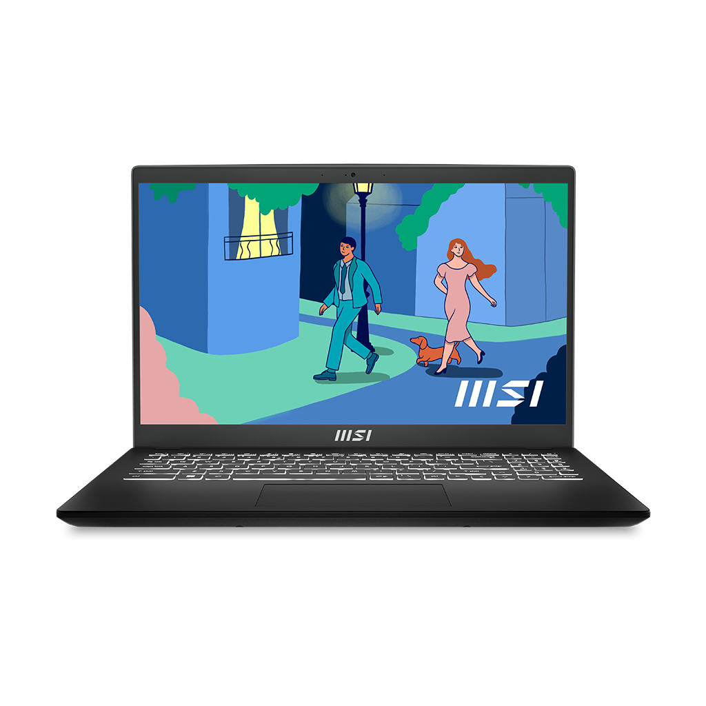 MSI Modern 15 B12M-009AE Business Laptop – 12th Gen / Intel Core i7-1255U / 15.6inch FHD / 512GB SSD / 16GB DDR4 / Shared Intel Iris XE Graphics / Windows 11  / English & Arabic Keyboard