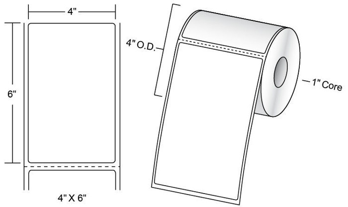 thermal label 4*6*700