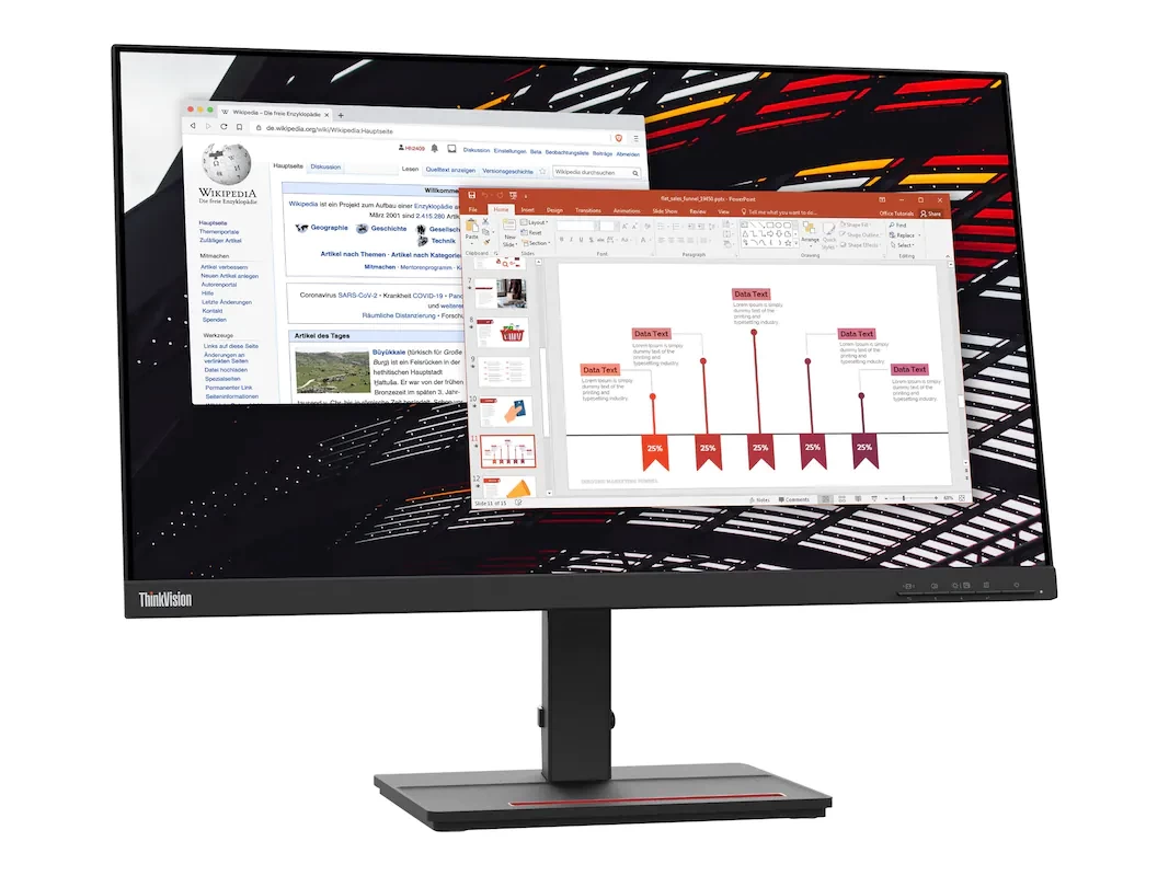 Lenovo ThinkVision S24e-20 23.8 1920 x 1080 (FHD) VA 60Hz 4ms AMD FreeSync™ Flat Monitor HDMI/VGA