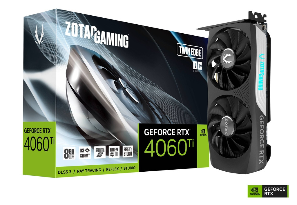 ZOTAC GAMING GeForce RTX 4060 Ti 8GB Twin Edge OC ZT-D40610H-10M