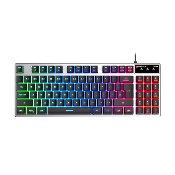 Fantech Fighter K613x Tournament Edition Compact Gaming Keyboard with Metal Body & 3 RGB Backlit Modes - Floating Switch