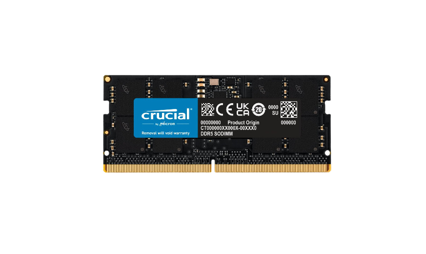 Crucial 16GB DDR5 4800Mhz CL40 1.1V SODIMM RAM - CT16G48C40US5