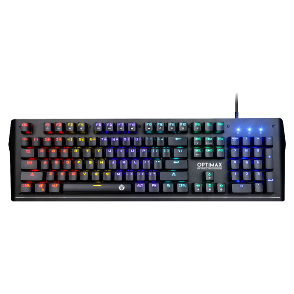 Fantech Optimax MK885 RGB Mechanical Gaming Keyboard with Optical Blue Switch 0.2ms, Water & Dust Proof with Aluminium Base - Black