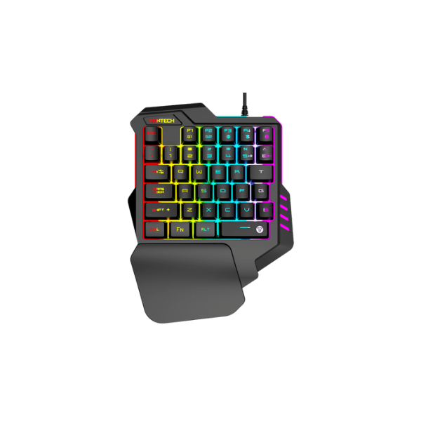 Fantech Archer k512 One-Handed RGB Gaming Keypad, 35 Total Keys, 2 Modes RGB Illumination - Black