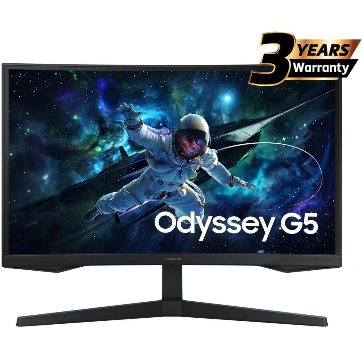 Samsung Odyssey G5 (LS27CG552E) 27" Gaming Monitor VA, 2K QHD (2560 x 1440), 165Hz, 1Ms, HDR10, 1000R Curved, FreeSync Support